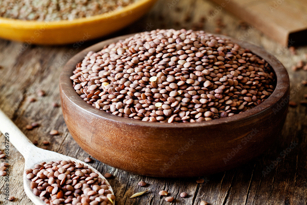 Bowls Of Organic Lentils Bowls Of Organic Lentils