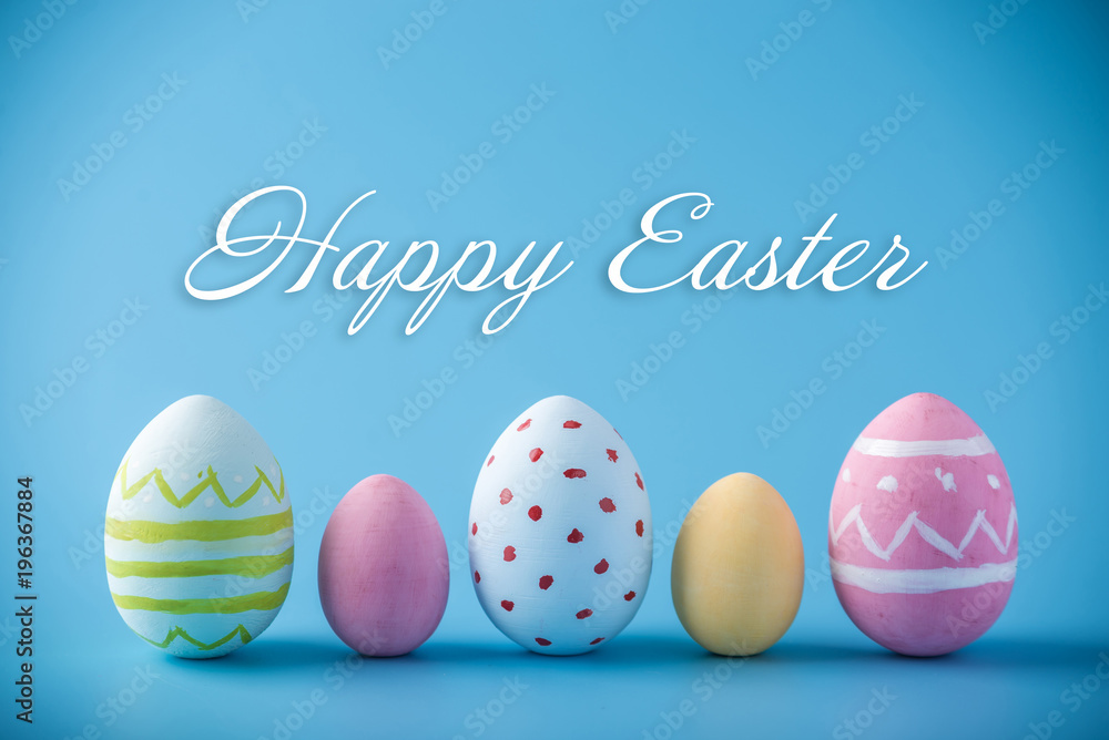 Holiday greeting card with text happy Easter Holiday greeting card with text happy Easter