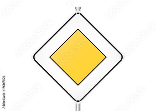 Straßenschild - Vorfahrtsstraße