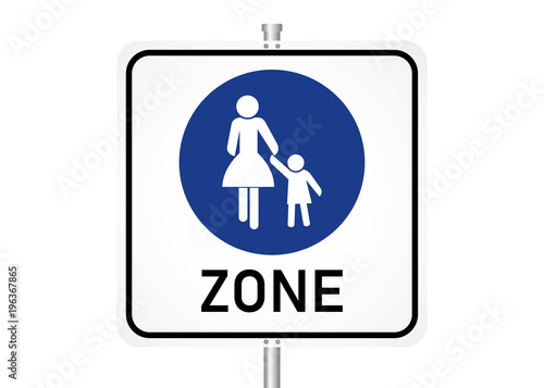 Straßenschild - Fußgängerzone