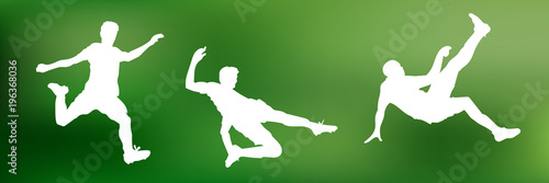 Silhouetten Fußballspieler