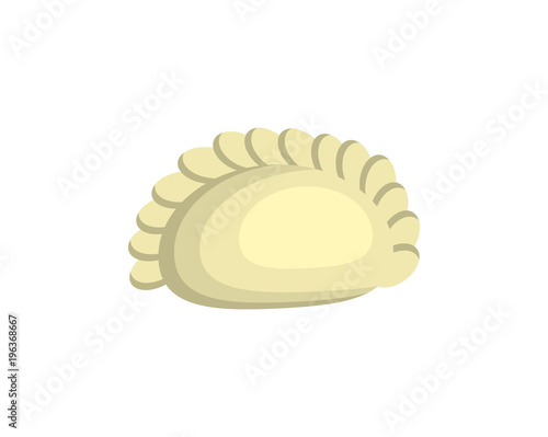 single dumpling cartoon design isolated on white background