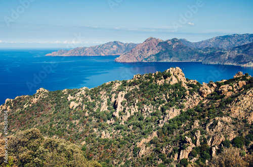 View over the Gulf of Port and Scandola nature reserve in Corsica, France