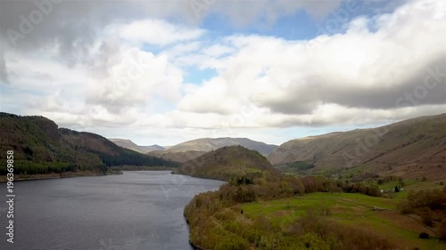 Lake Thirlmere, English Lake District; aerial drone view