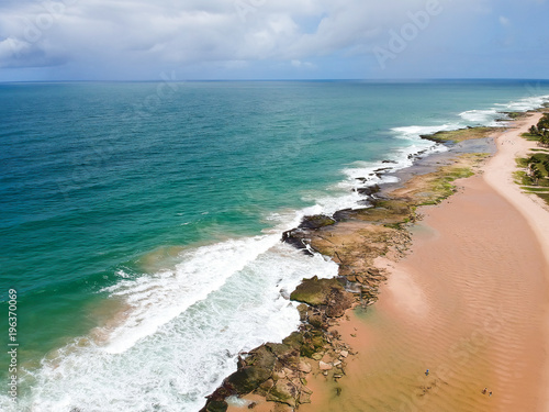 Drone view of Praia de Interlagos, Bahia, Brazil