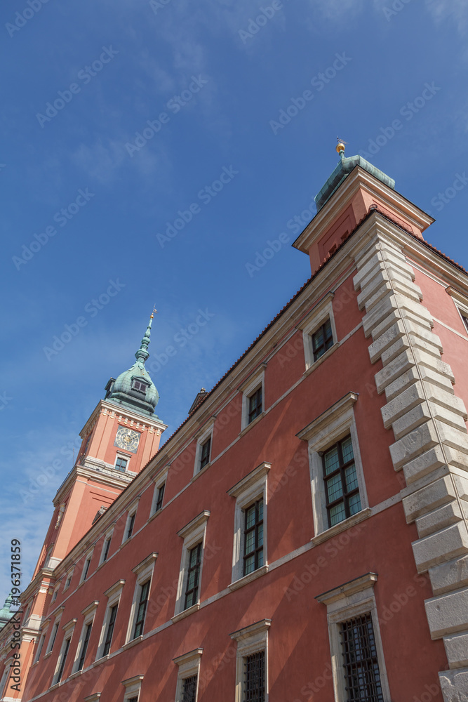 View of the Royal Castle in the Old town - Warsaw - Poland
