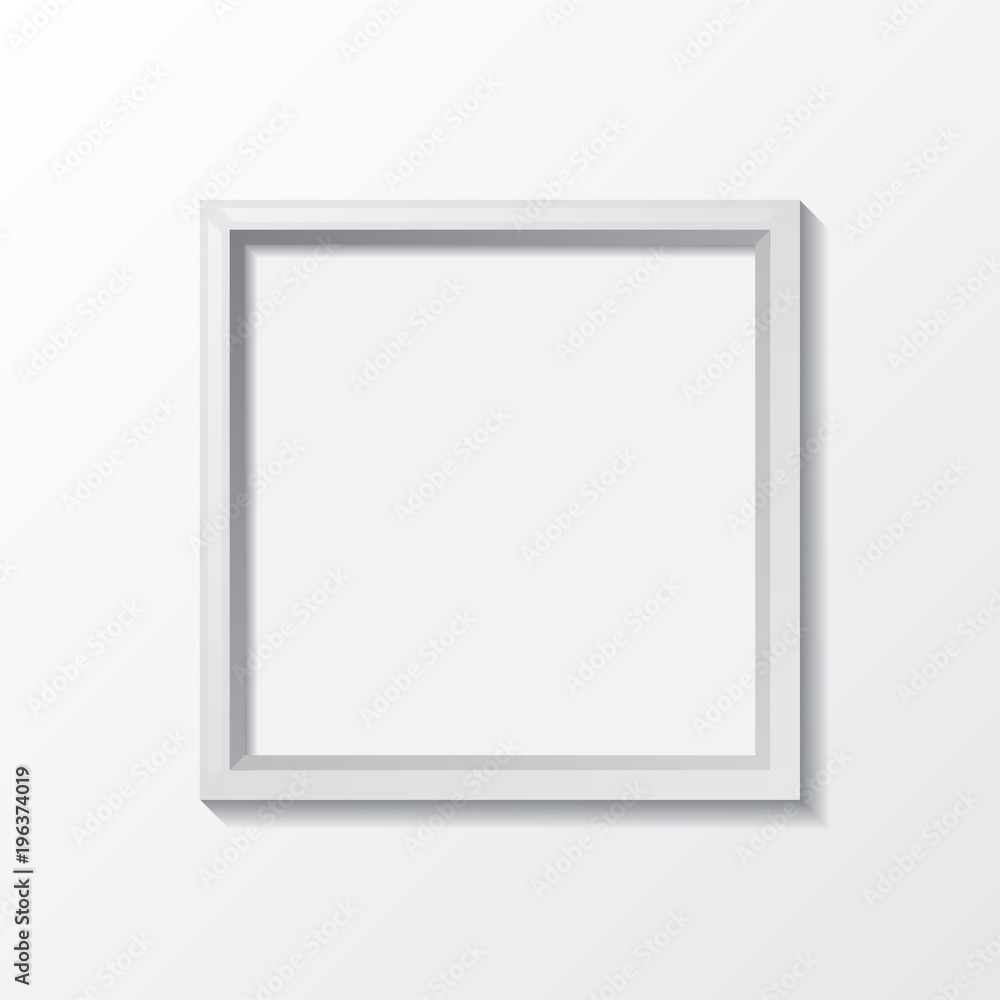 Realistic empty frame on light background, border for your creative project, vector design object Realistic empty frame on light background, border for your creative project, vector design object