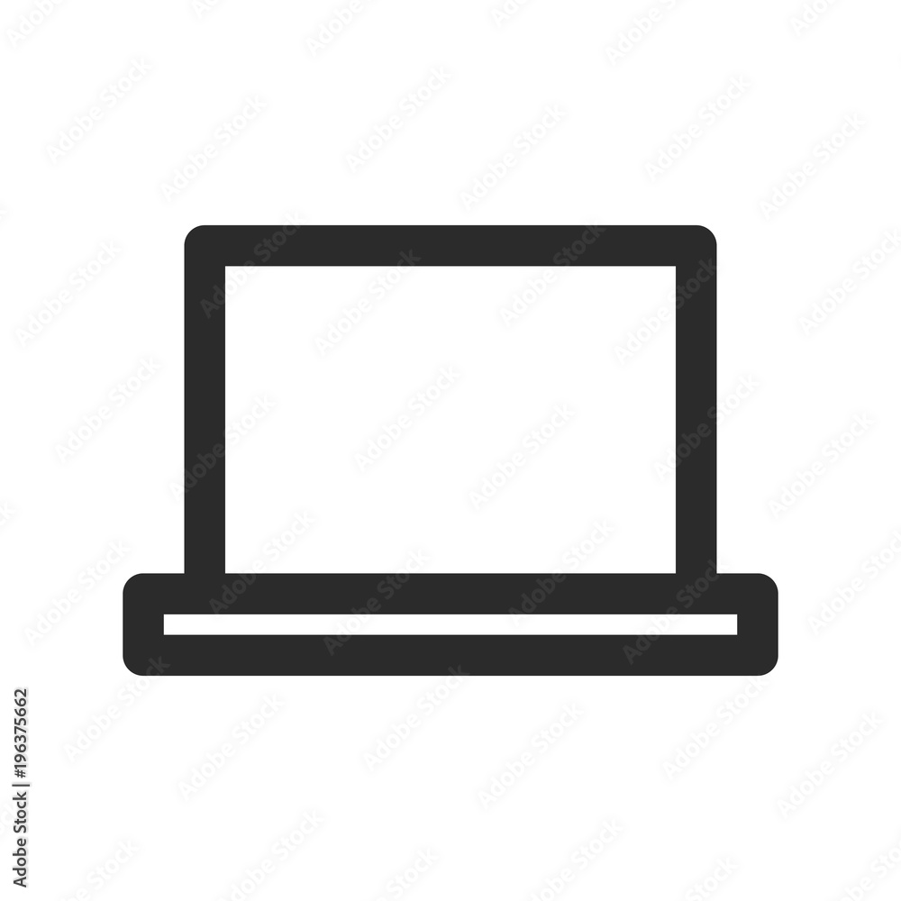 Laptop Icon in trendy flat style isolated on white background. Computer symbol for your web site design. Vector illustration