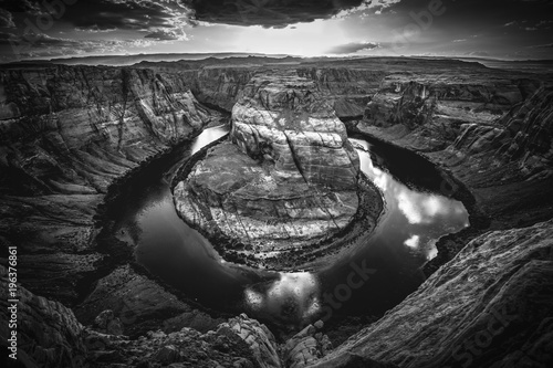 Black and White Horseshoe bend - Utah - Arizona - America photo