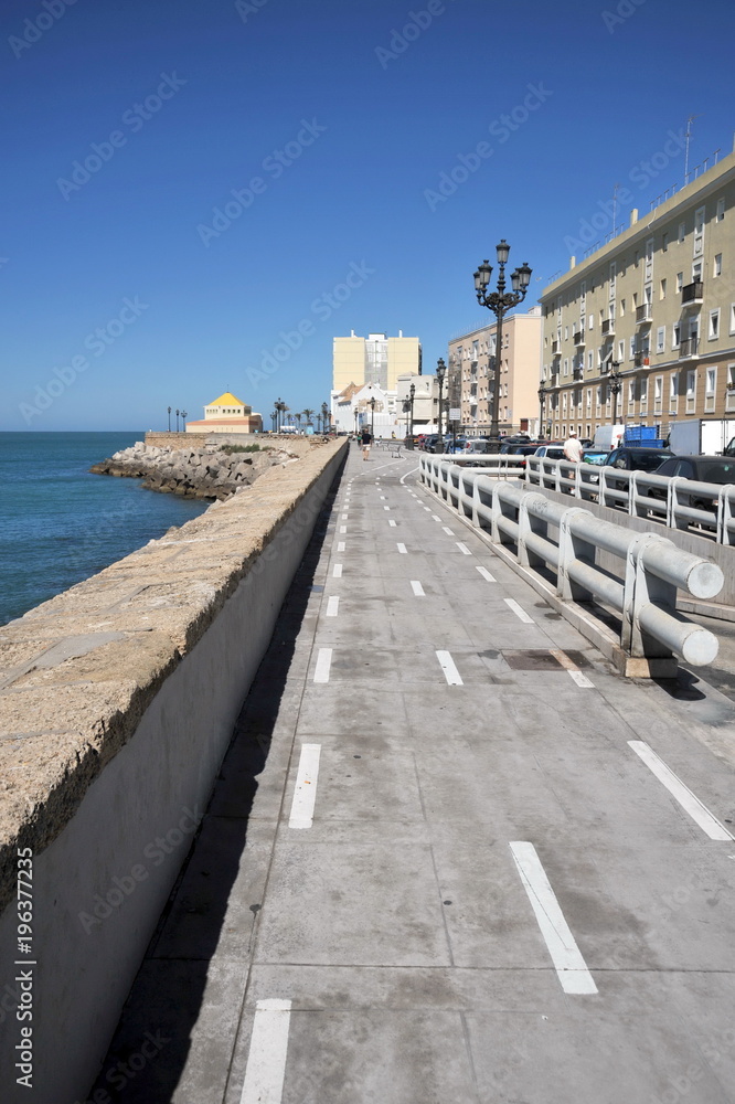 Quay in the city of Cadiz, standing on the Atlantic coast.
