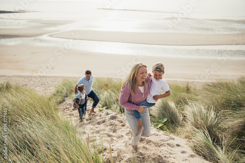 Walking up the Sand Dune photo