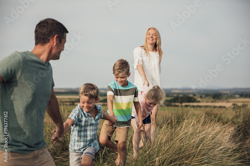 Family Walks Through the Sand Dunes photo