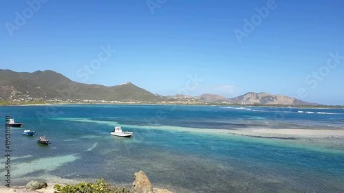Coralita beach a quiet, deserted beach on French St. Martin. This peaceful beach is a good spot for families lodging in the Oyster Pond area 