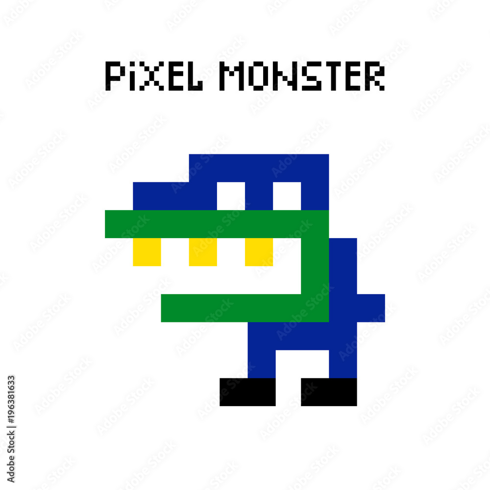 Game retro pixel dinosaur monster Game retro pixel dinosaur monster