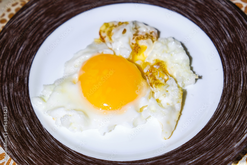 fried egg on a plate fried egg on a plate
