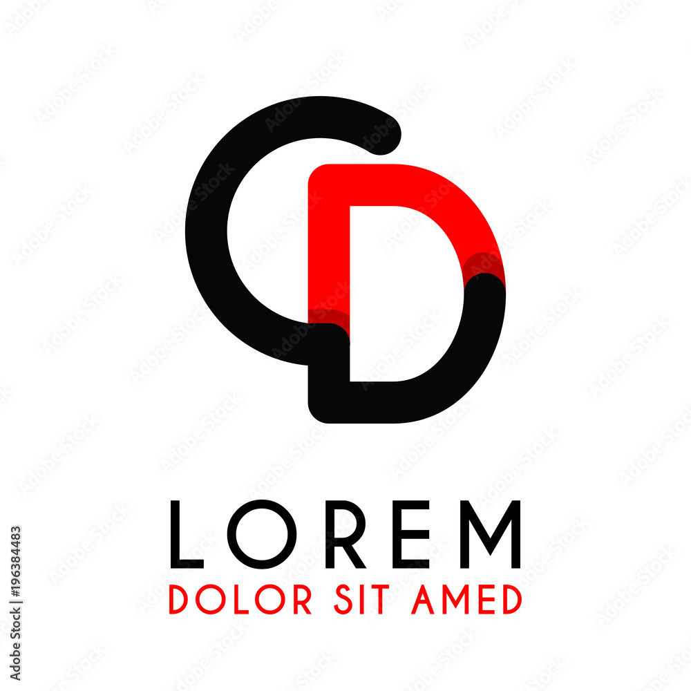 initial Letter CD with red Black and has rounded corners initial Letter CD with red Black and has rounded corners