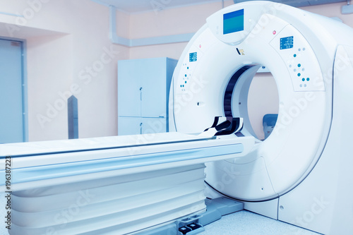 CT (Computed tomography) scanner in hospital laboratory. photo