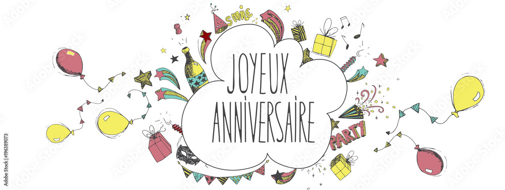 French Happy Birthday background French Happy Birthday background