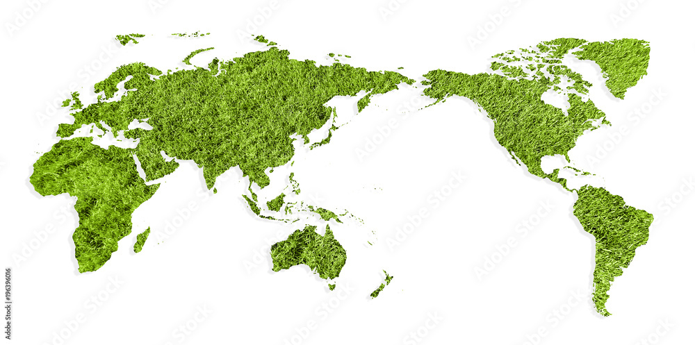 zielona Mapa świata  - obrazy, fototapety, plakaty 