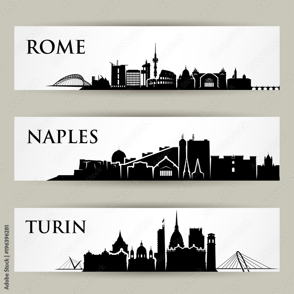 Skylines of Italian cities