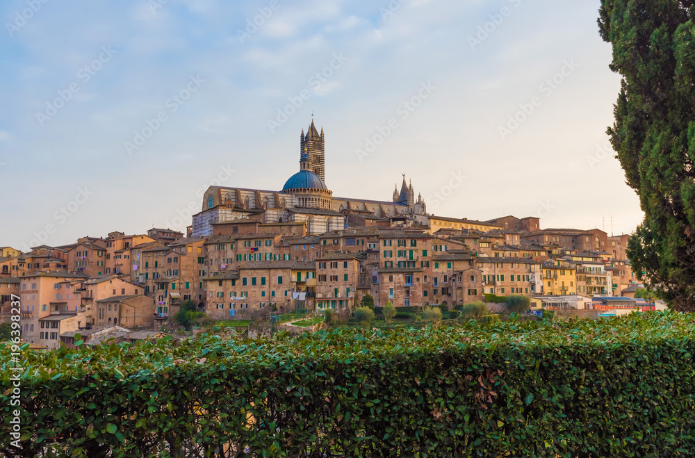 Siena (Italy) - The wonderful historic center of the famous city in Tuscany region, central italy, declared by UNESCO a World Heritage Site.