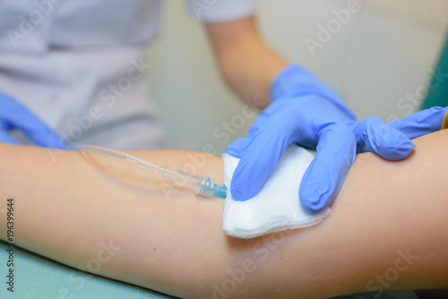 removing the patient's dextrose