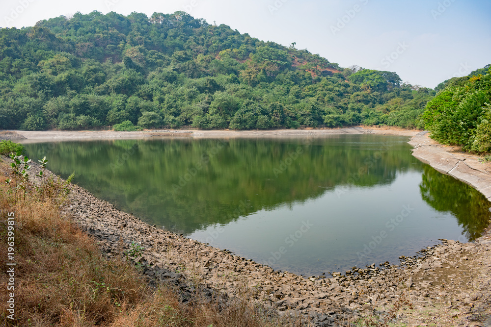 Artificial lake looking beautiful with greenery mountain. Artificial lake looking beautiful with greenery mountain.