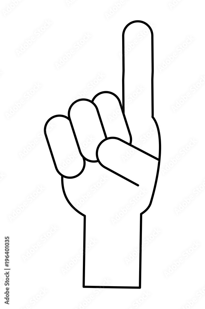 hand pointing up icon over white background, vector illustration hand pointing up icon over white background, vector illustration