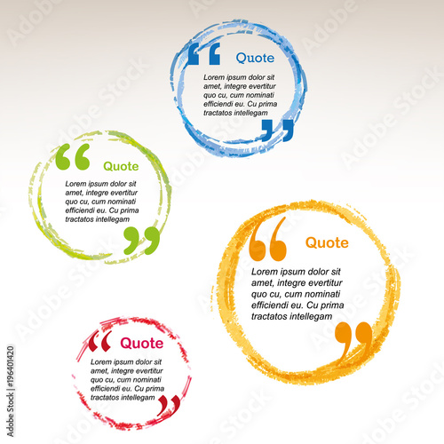 Modern block quote and pull quote design elements creative quote text template