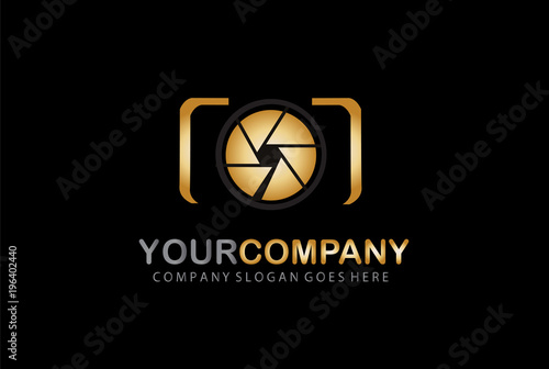 Golden Camera Logo Design