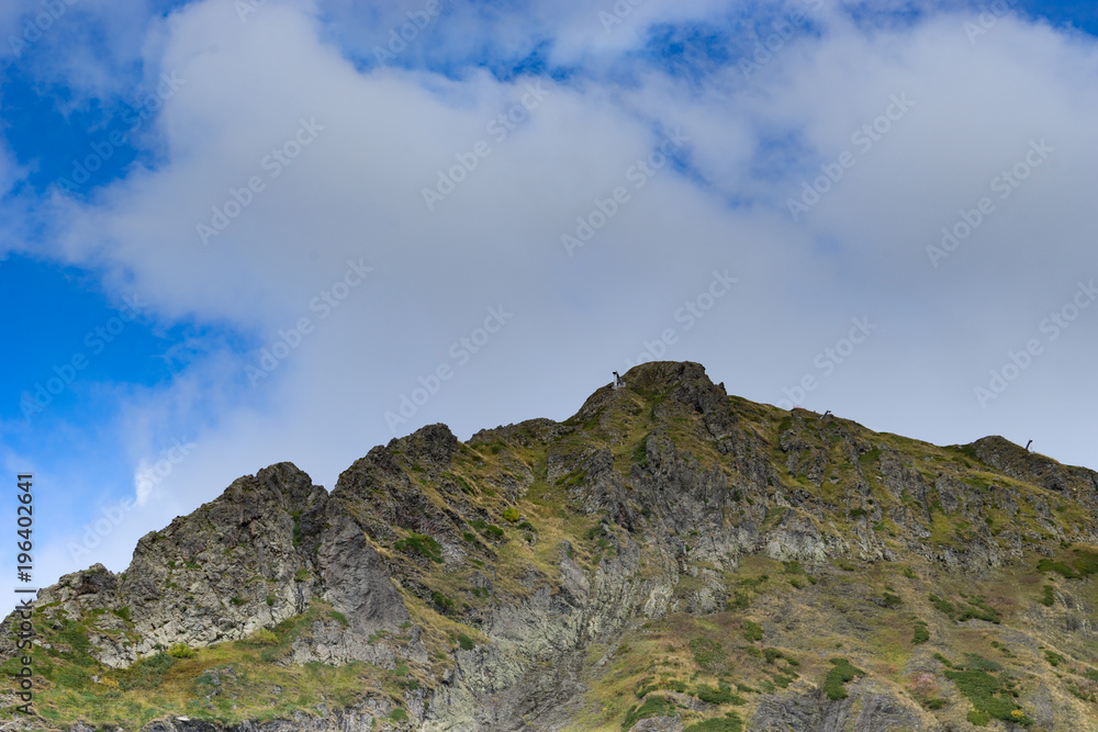 Fototapeta premium mountain landscape with rocky slopes on Krasnaya Polyana.