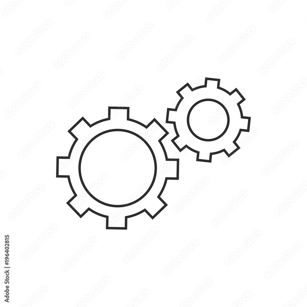 gear Icon vector flat design