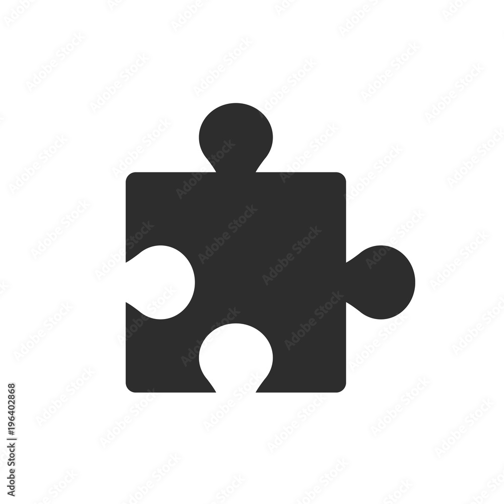 puzzle icon. Jigsaw illustration isolated sign symbol. flat design vector on white background