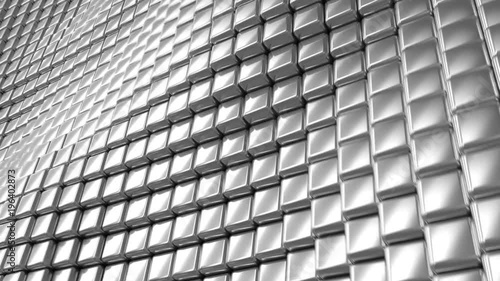 Shiny abstract cube wave animation loop seamless