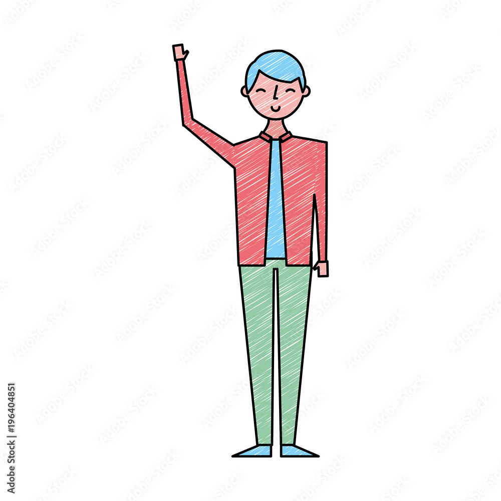young people male man in casual clothes vector illustration drawing color design young people male man in casual clothes vector illustration drawing color design