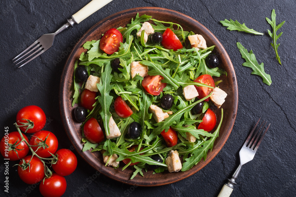 Salad with arugula Salad with arugula