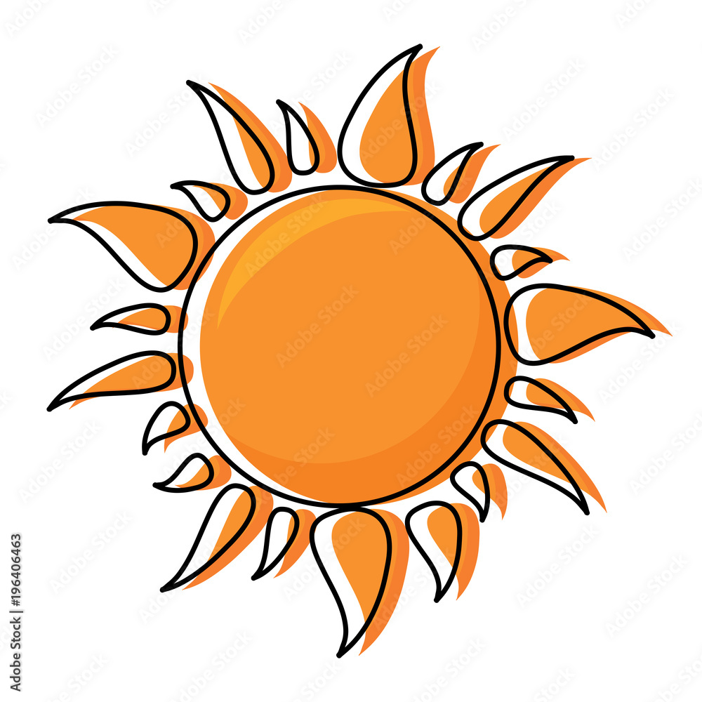 sun shape icon over white background, colorful design. vector illustration sun shape icon over white background, colorful design. vector illustration