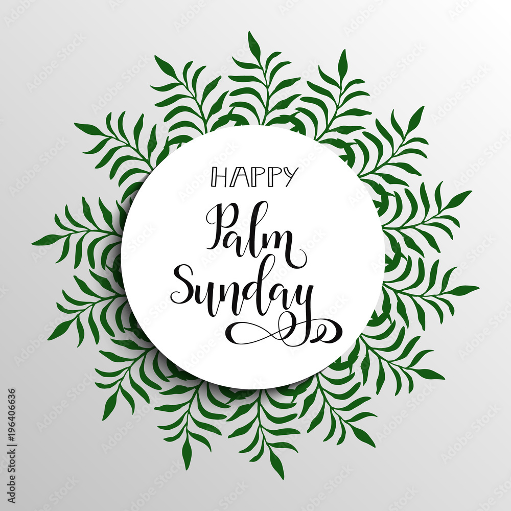 Palm Sunday. lettering card. Hand drawn lettering poster for Easter. Modern calligraphy. Palm Sunday. lettering card. Hand drawn lettering poster for Easter. Modern calligraphy.