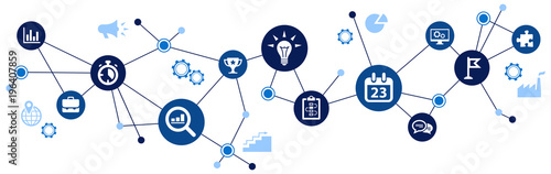 Project management vector illustration – strategy, planning, management & analysis