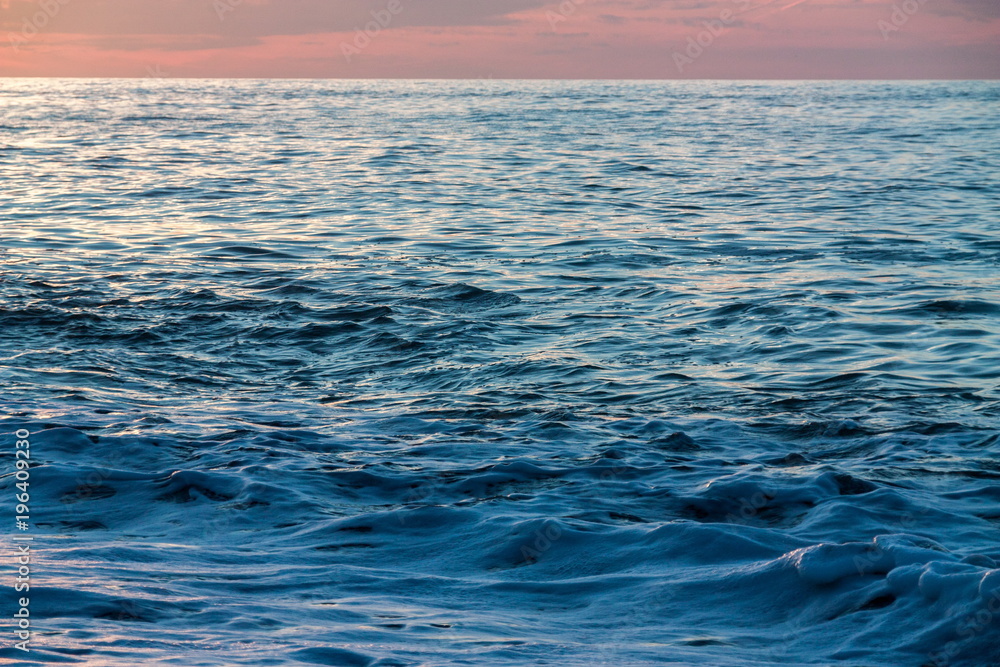 Fototapeta premium Abstract sea water in evening