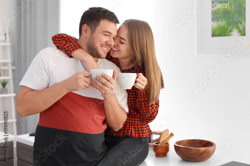Cute young lovely couple dr...