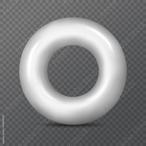 Torus or 3d lifebuoy on transparent background