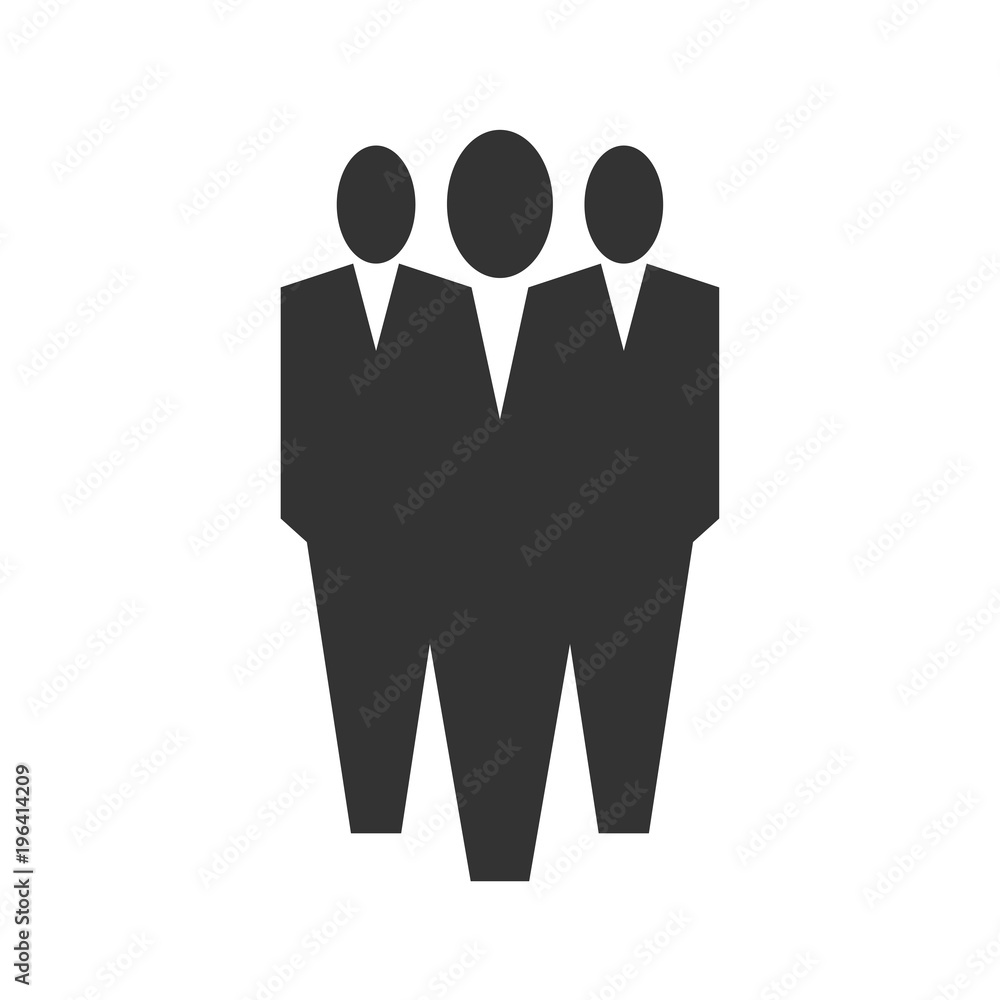 Office people icon,three men wearing a suits.