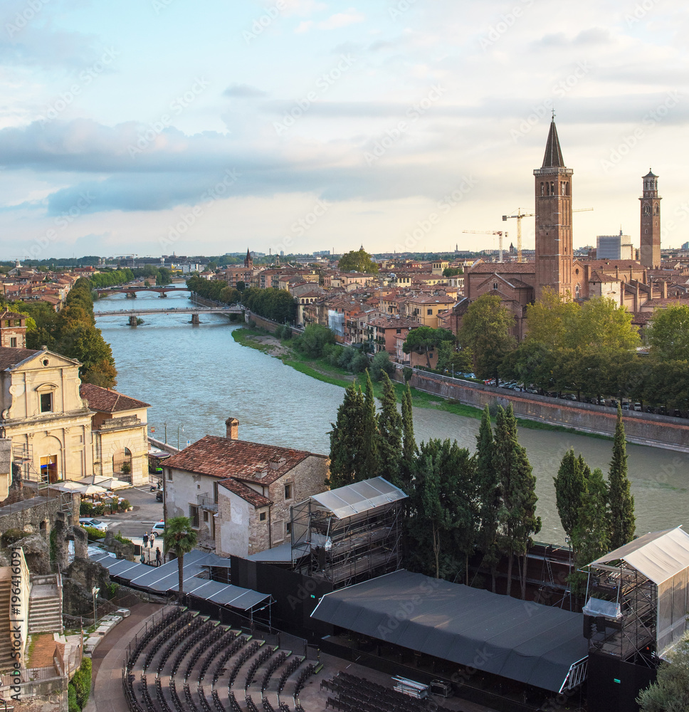 Panoramic view on Verona