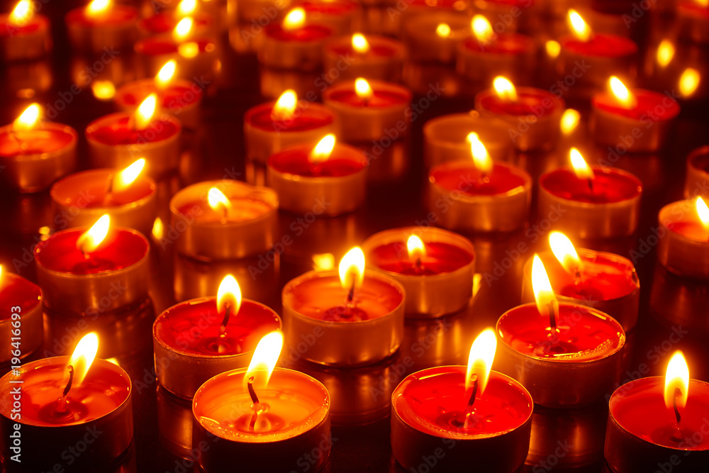 Burning church candles Burning church candles