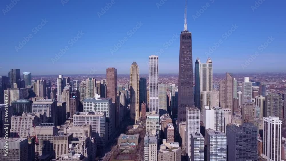 High angle aerial of downtown Chicago, Illinois. High angle aerial of downtown Chicago, Illinois.