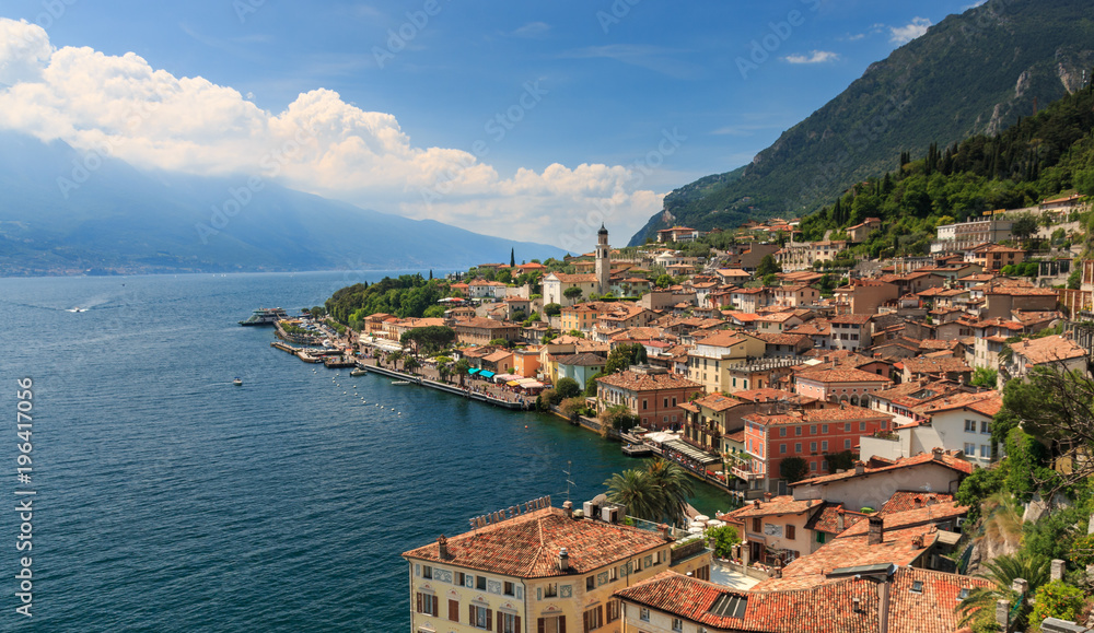 Panoramic view of Limone sul Garda, Italy