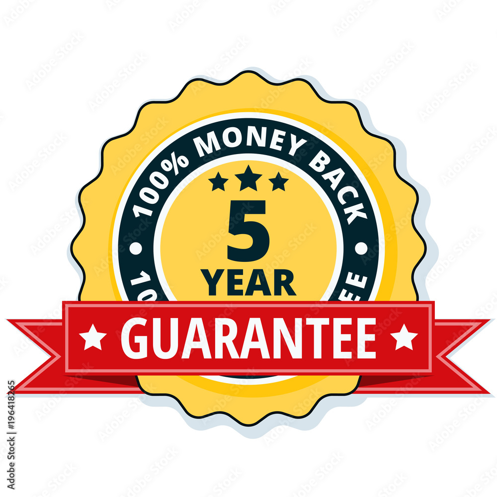 5 year money back guarantee