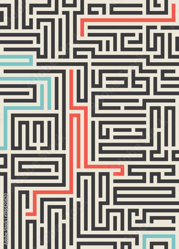 maze vintage background design elements advertising flyer04