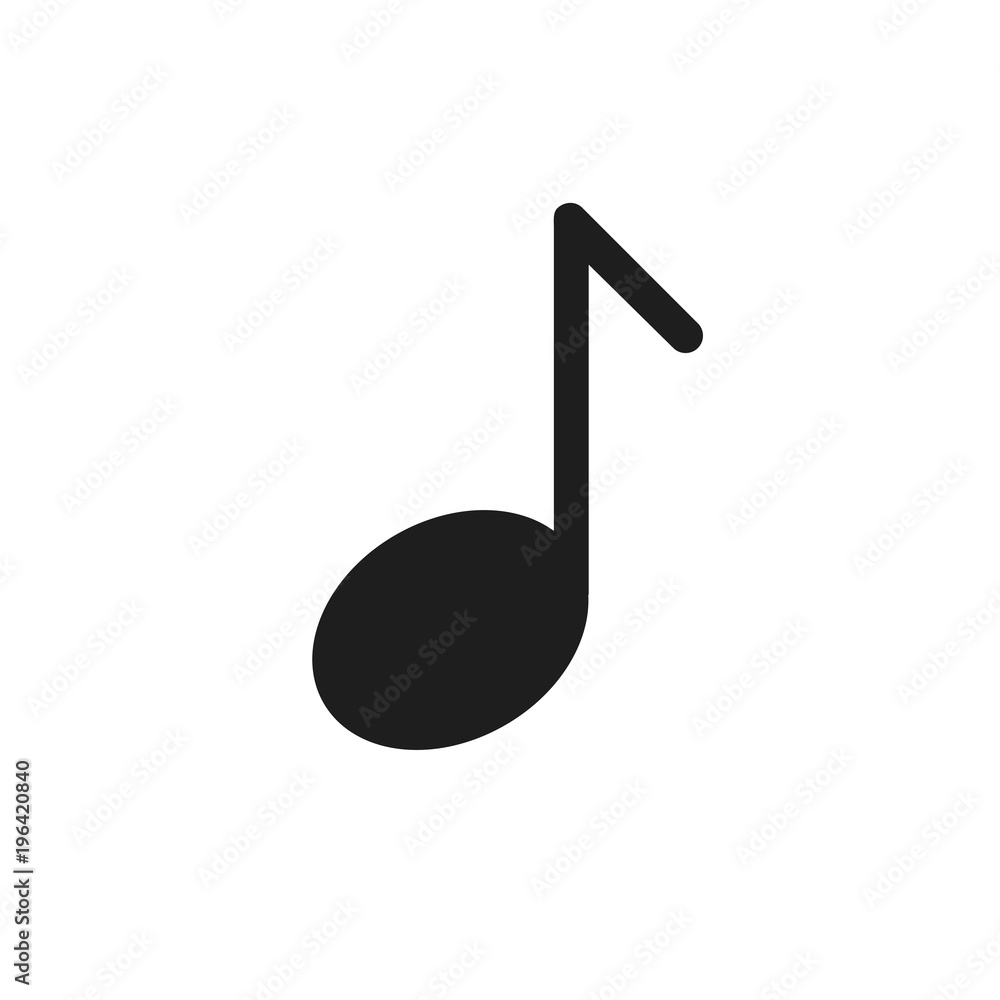 Music notes, song, melody or tune flat vector icon for musical apps and websites Music notes, song, melody or tune flat vector icon for musical apps and websites